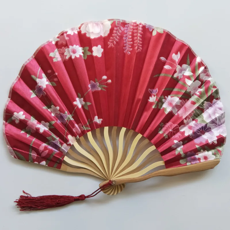 Hand Fold Fan Retro Adornment for Woman Man Dance Props Wedding Living Room Cabinet Decor