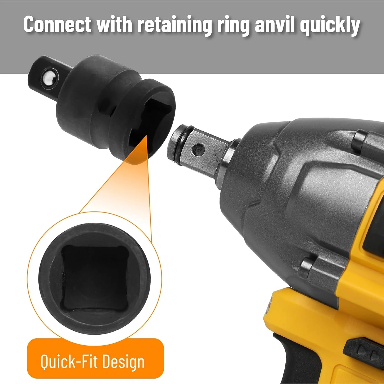 4/6/8/10/12-teiliges professionelles Schlagschrauber-Adapter-Set 1/4 3/8 1/2 3/4 Zoll Vierkant-Adapter-Reduzierstück Schraubenschlüssel-Werkzeug – Detail 10