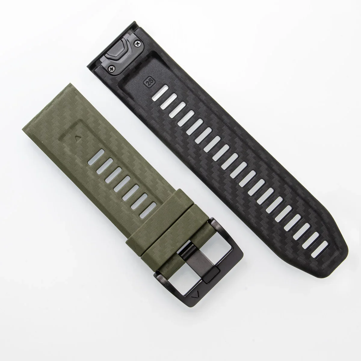 Carbon Fiber Silicone Quick Release Watch Band Replacement Strap