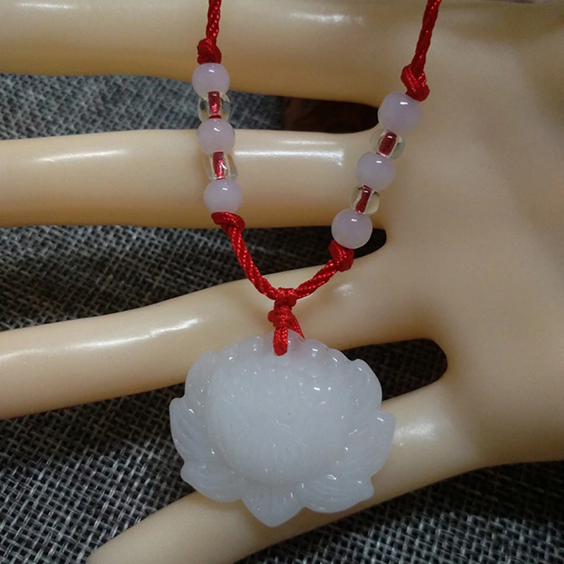 UNICRAFTALE - Collana Con Ciondolo Buddha In Giada (Imitazione) E Cristalli - Lunga 65 Cm - Gioiello Portafortuna Per Uomo E Donna