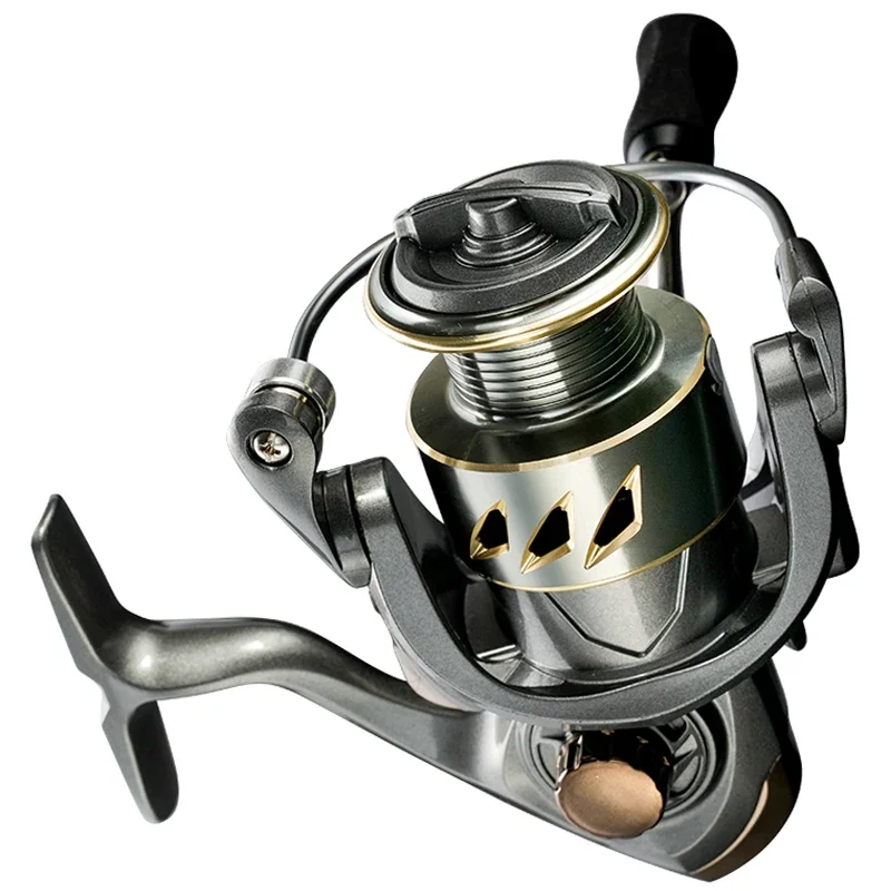 Ultralight Spinning Fishing Reels LONGLIN2000-7000 Deep Spool Light Game Reel Stand Trout Wheel 5.2:1 Speed Ratio Smooth Durable 5