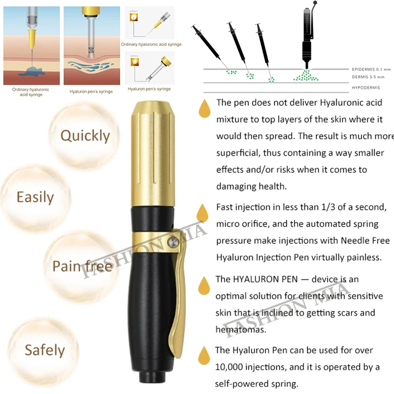 0.3/0.5 ML Hyaluronic Pen Mesotherapy Lip Injection Gun For Remove wrinkles Fill Hyaluronic Acid Pen Treatment Beauty Supplies