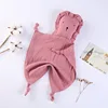 Baby Cotton Muslin Comforter Blanket Soft Newborn Sleeping Dolls Cute Lion Kids Sleep Toy Soothe Appease Towel Bibs Saliva Towel 3