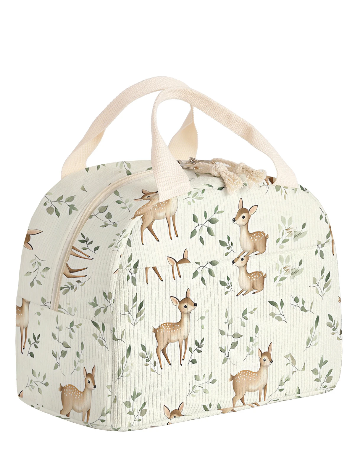 1pc- insulated lunch box bag thickened student portable lunch bag