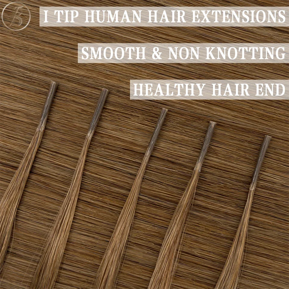 1g I Tip Human Hair Extensions 50pcs Keratin Fusion Microlink Hair Extensions Capsule Pre Bonded Stick Thick Natural