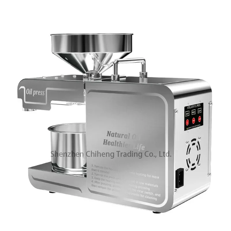 220V/110V Stainless Steel Oil Press Machine Automatic Hot Cold Oil Extractor  Peanut Sunflower Seed Olive Oil Press 4