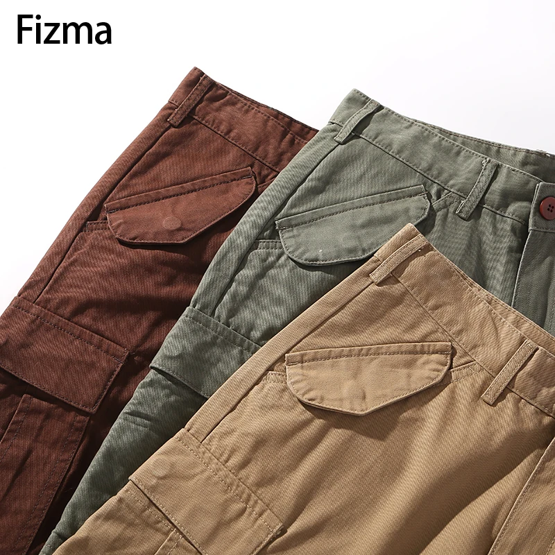 Fizma Armygreen Outdoor Cargo Pants Men Jogging Casual Pants Autumn Winter Pantalones Cargo Hombre Cotton Straight Trousers Male - Image 2