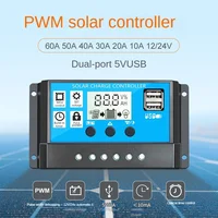 Solar controller for photovoltaic PWM 60a 12v 24V solar panel street light controller 1