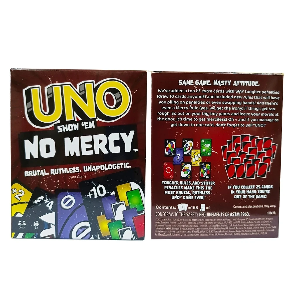 Одна застежка! Настольная Игра UNO Card Game uno No милосердия Супер Марио Рождественская настольная игра для конфет подарок на день рождения игрушка