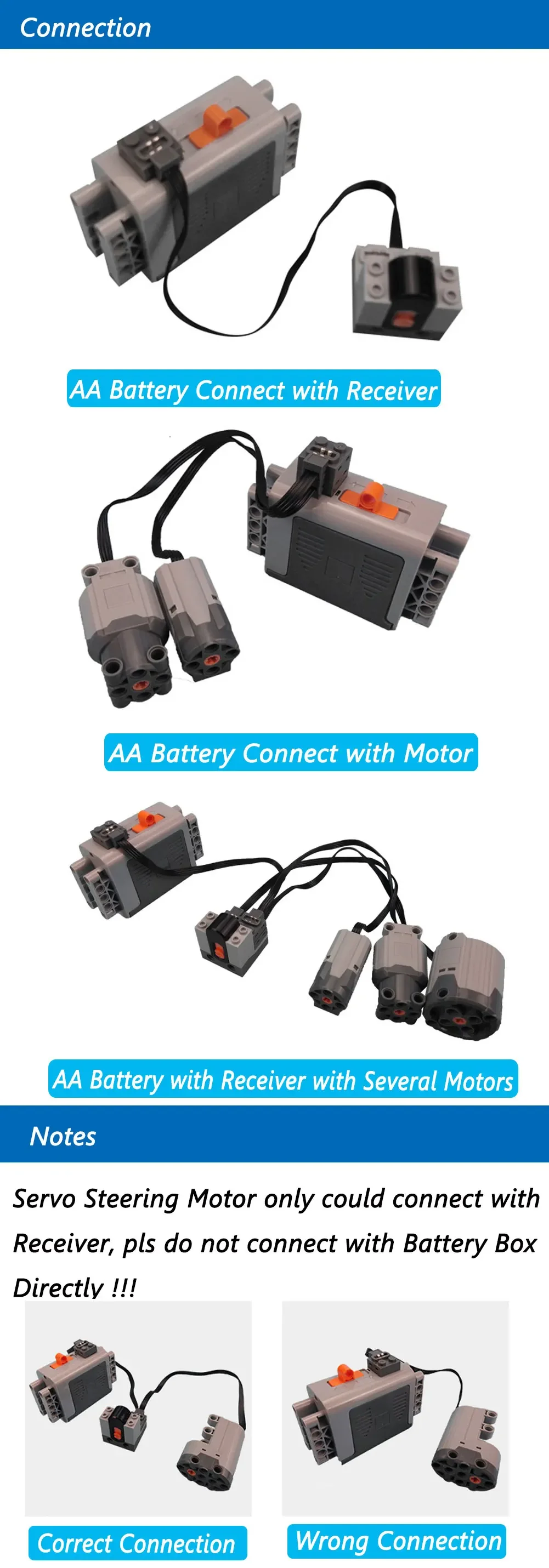 Technical MOC Power Functions Parts M L XL Servo Motor Train Buggy Motor IR Remote Extension Wire 8881 8883 88003 5292 8886