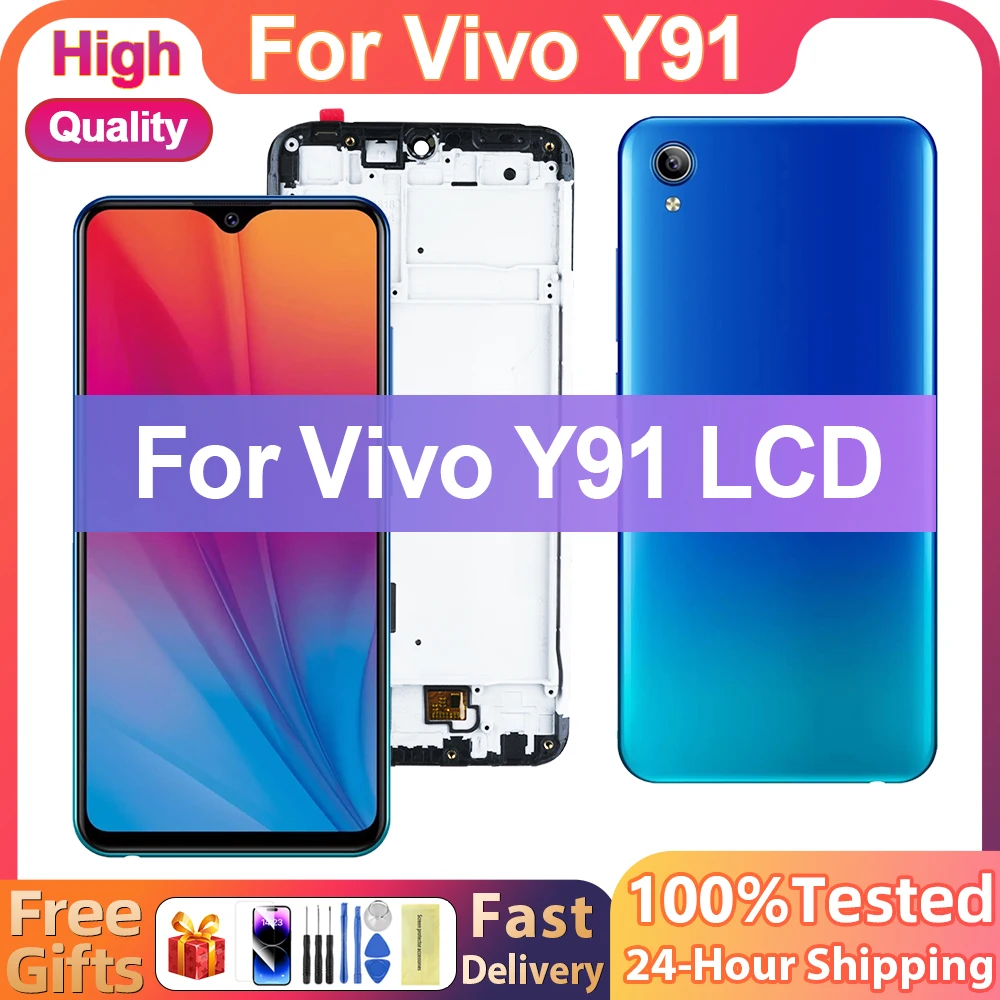 ЖК-дисплей с сенсорным экраном и дигитайзером в сборе для VIVO Y91, Y91i, Y91c, сменный экран с рамкой для VIVO Y93, Y93s, Y93st, Y95