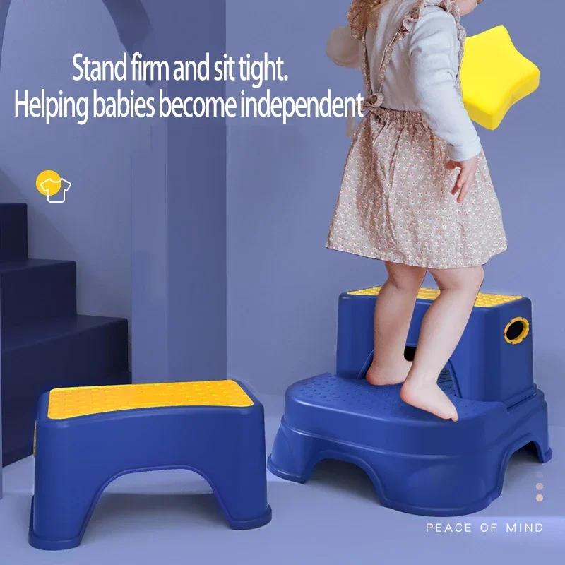 Two Step Kids Step Stools Toilet Potty Training Stool Versatile Toddler Stool for Bathroom Kitchen-Non Slip Comfort and Safety step stool