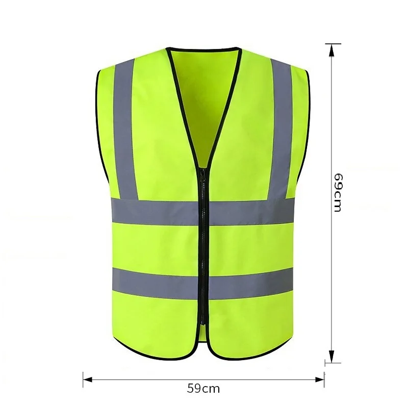 Car Reflective Safety Vest Fluorescent Safety Mesh Vest Emergency Reflective Strip Cycling High Visibility Jackets