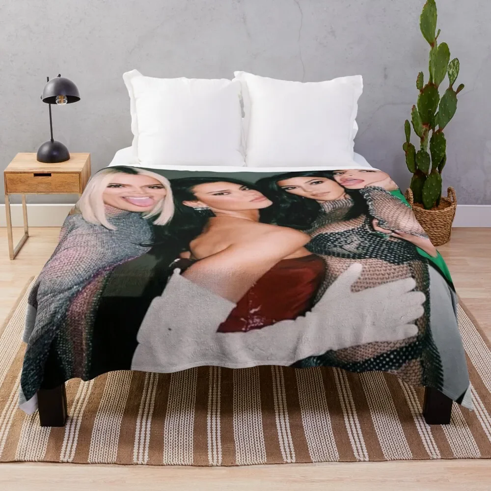 

Kardashians and Jenners Throw Blanket for winter funny gift Tourist anime Luxury Blankets