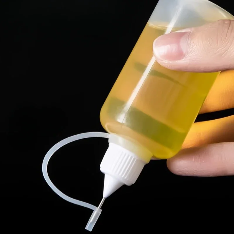 2Pcs Art Squeeze Plastic Bottle Dispensing Needle Sealing Cap Bottle Needle Tip Glue Liquid Dispenser Applicator glue applicator bottle