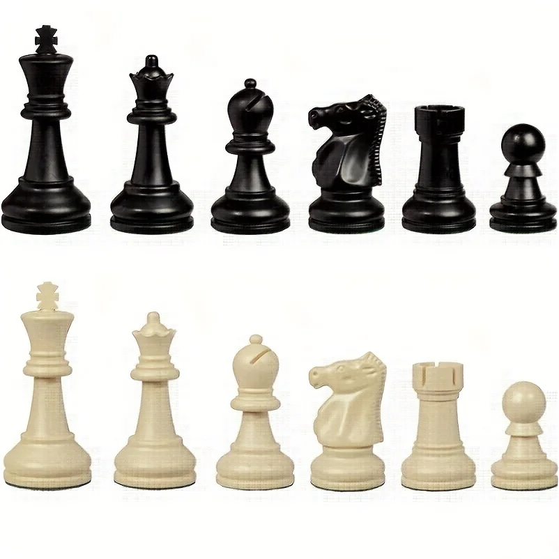 Full Plastic Chess Pieces King Height 7.5CM 32