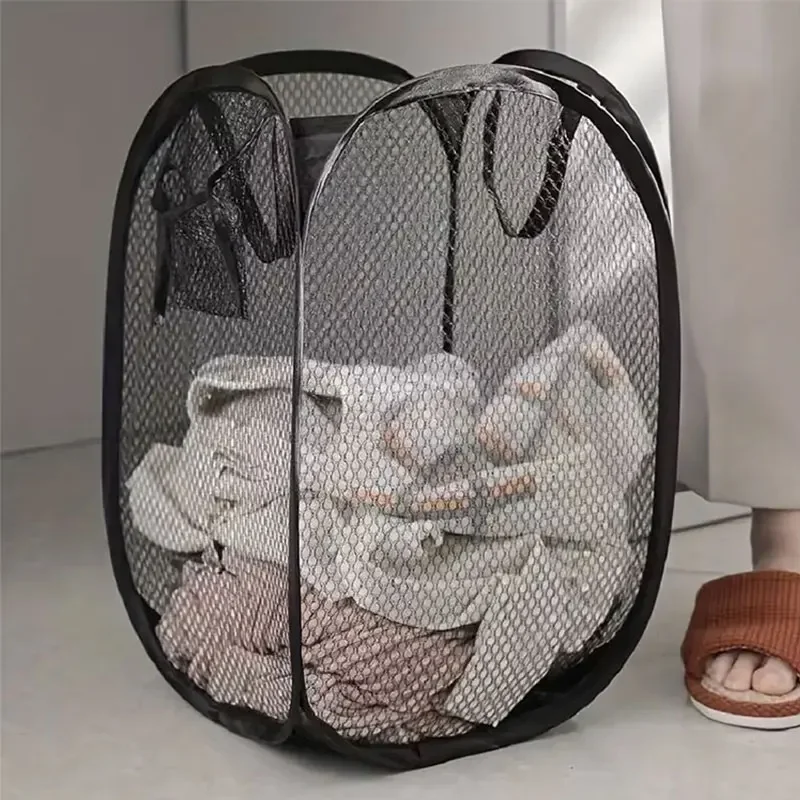 Collapsible Large Capacity Mesh Laundry Basket