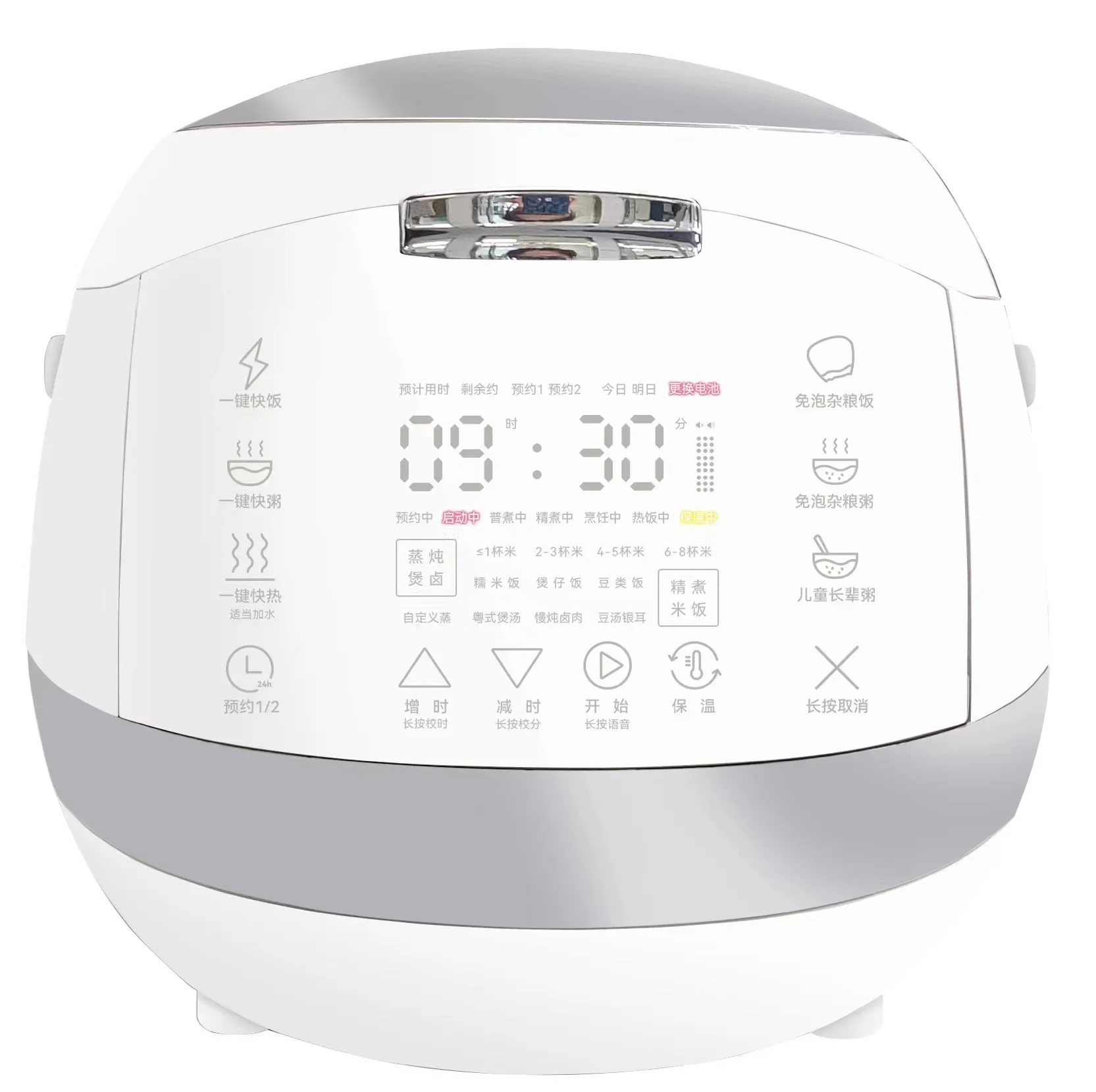 YYHC-Intelligent Kitchen Electric Titanium inner pot Cooker 700W Powerful 4L Multifunctional 3D Heating Non stick Rice Cooker