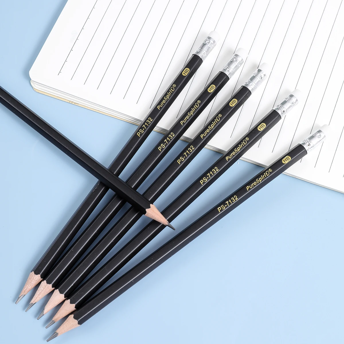 Matite HB pre affilate da 24 pezzi con temperamatite per gomma, matita con custodia in legno per scrivere, disegnare, cancelleria scolastica - immagine 6