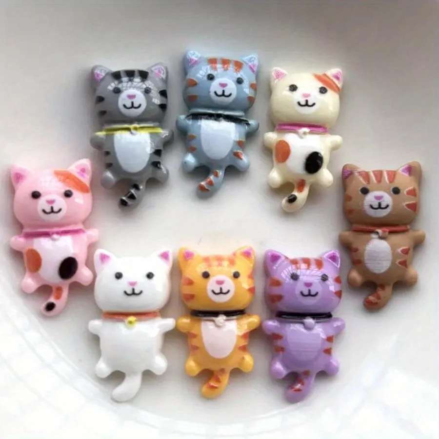 Adorable Resin Cat Charms - DIY Crafting Accessories for Phone Case Decoration