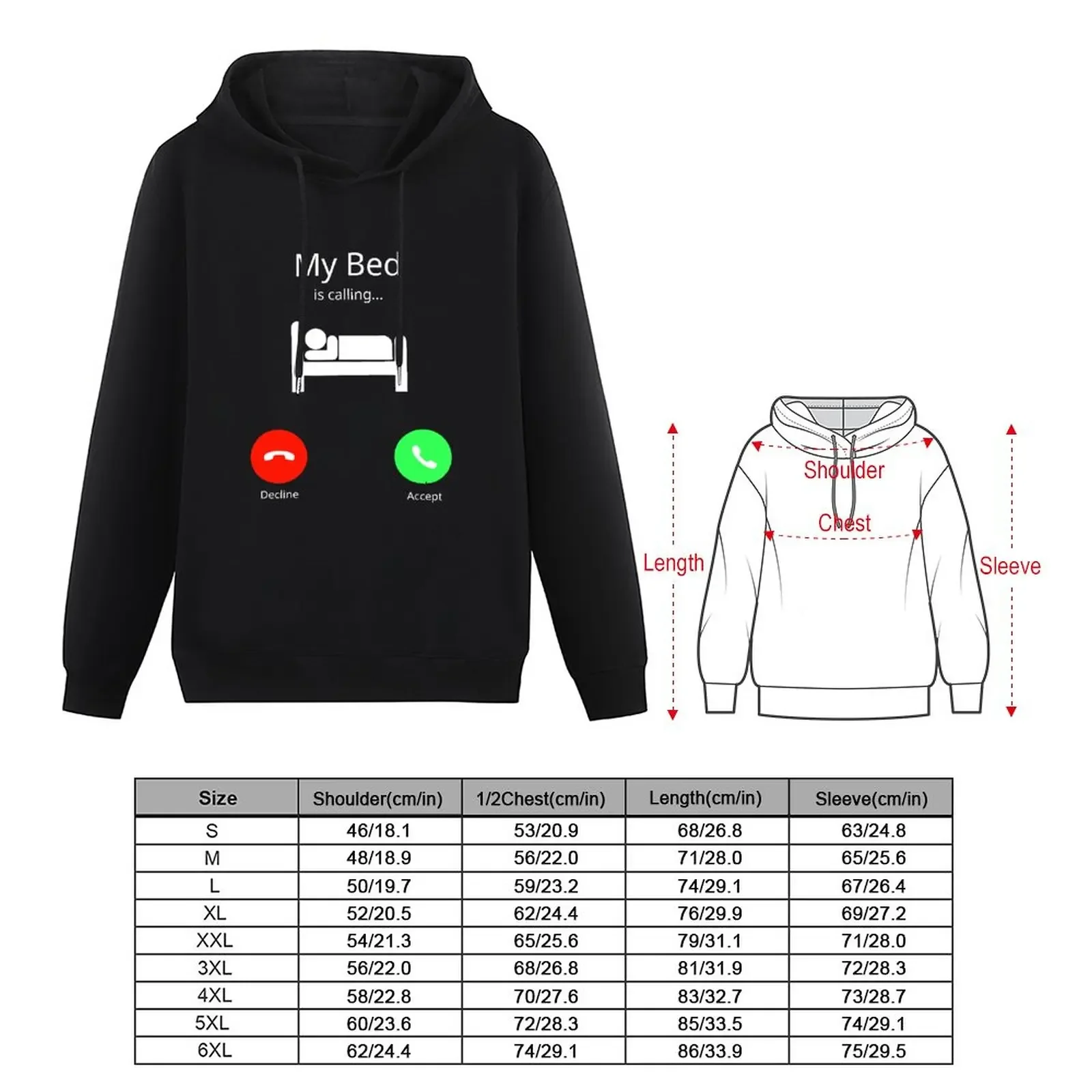 New My Bed is Calling Phone Screen Hoodie blouse anime clothing new hooded tee