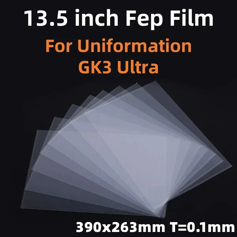 5 Stück FEP-Mattfolie 13,5 Zoll 390x263x0,1mm Für Uniformation GK3 Ultra Trennfolie 3D-Drucker Teile und Zubehör LCD SLA