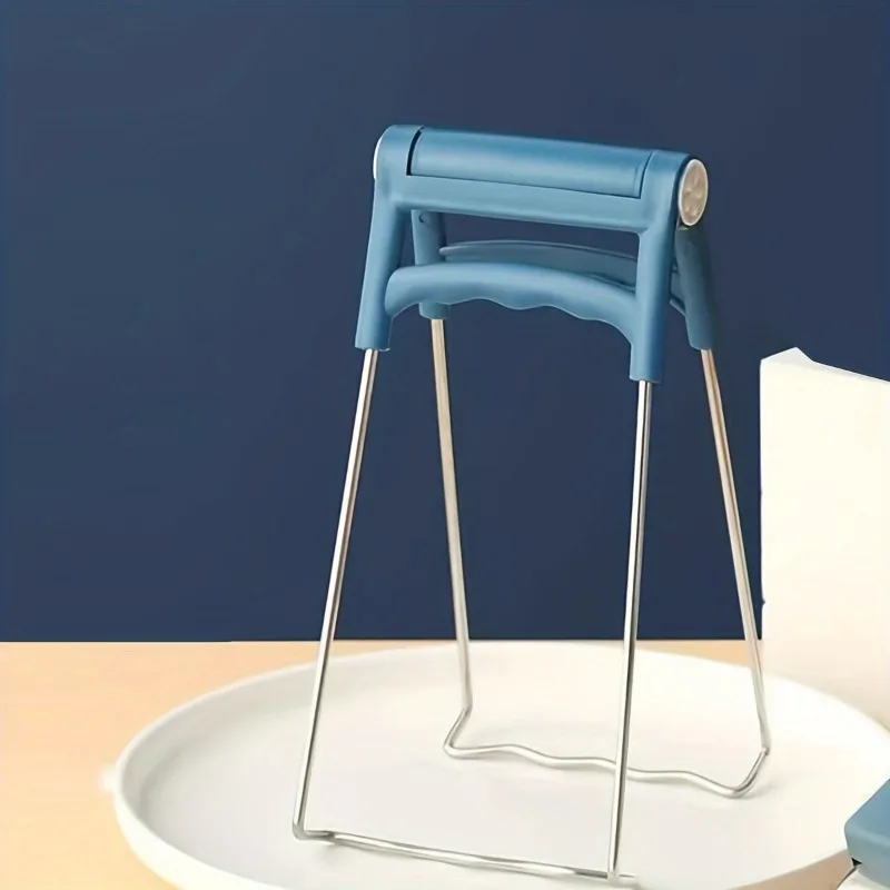 1pc Kitchen Tongs with Silicone Handle: Anti-Scalding Clip for Hot Bowls, Pots, Plates & More!