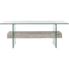 Safavieh Home Kayley Grey Oak and Glass Coffee Table 2