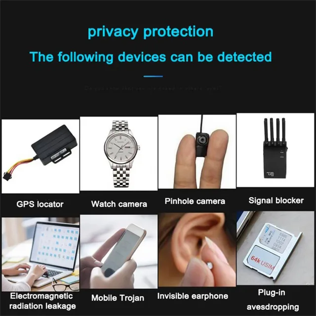 K18 Anti Candid Camera Detector Bug Wiretapping Finder GPS Signal Wireless Lens RF Spy Tracker Detect Multi-function Anti Camera 5