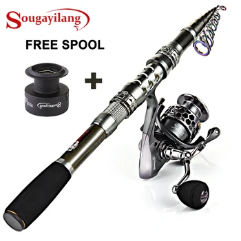 Sougayilang Carbon Fiber Spinning Rod & Reel Combo – 1.8–3.3m, 13+1BB 1