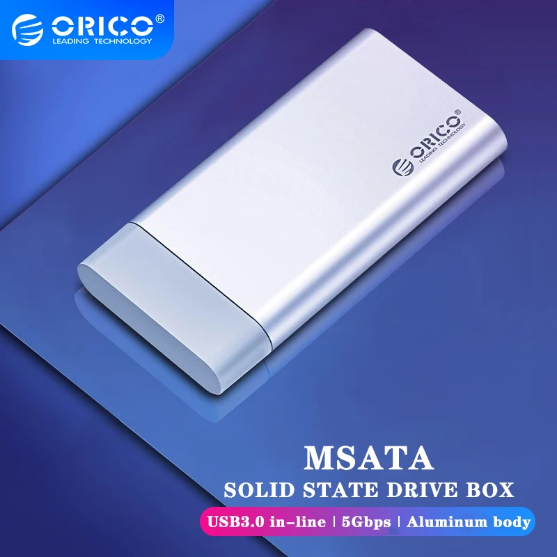 Orico Msg All-Aluminium Ubs3.0 In-Line Msata Hard Drive Box Laptop Ssd A Stato Solido Mini Scatola Esterna Portatile