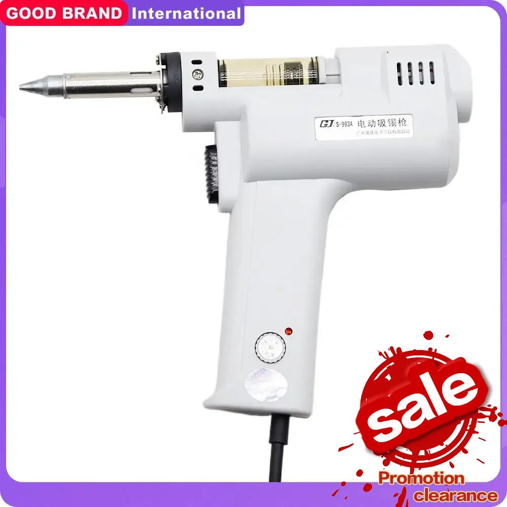 S-993A Powerful Single Air Pump Electric Tin Suction Device Suction Gun Pump 100w Tin Removal Tool desoldering suction pump,desoldering pump,desoldering tool,electrothermal solder sucker,tin pump