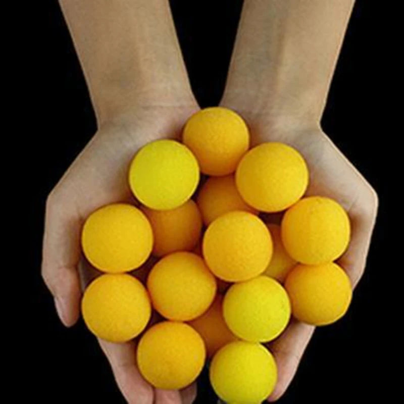

50pcs 3.5cm Super Soft Yellow Sponge Ball Magic Tricks Appearing/Vanishing Balls Magic Stage Street Illusion Magician Accessory