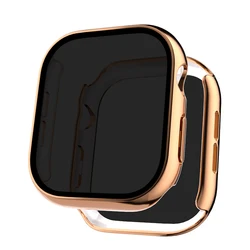 Privacy Tempered Glass Screen Protector for Apple Watch - Enhanced Protection Cover (Rose gold)