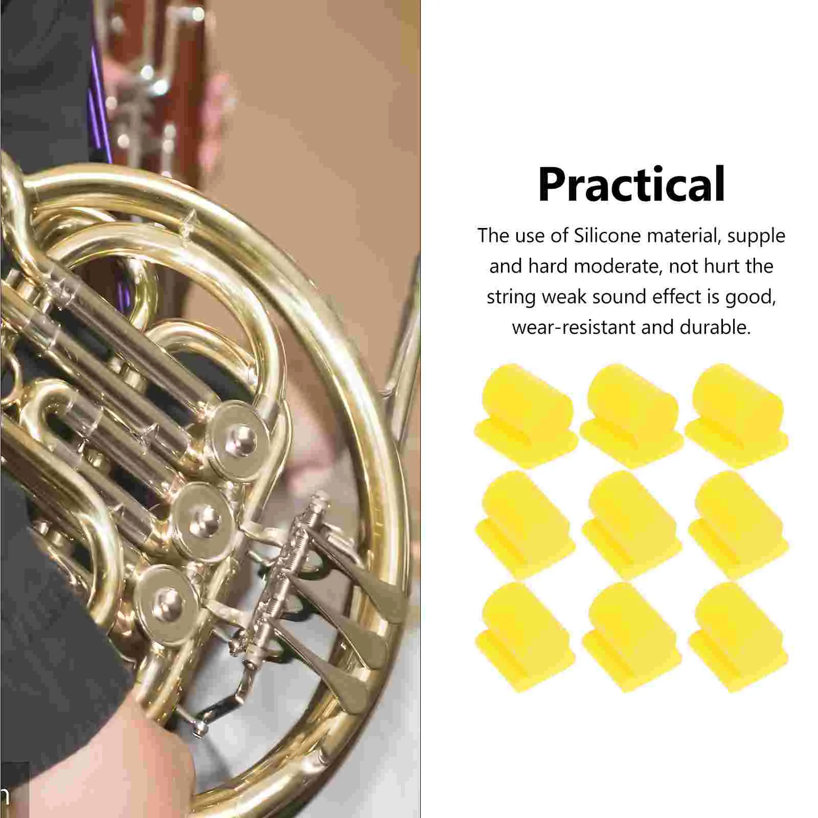 20 Pcs Musical Instrument Mute Pad Trombone Bumper Guitar Acoustic Silicone