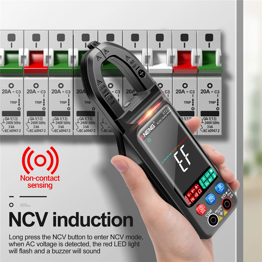 ANENG Clamp Meter Multimeter Tester Auto Ranging TRMS 6000 Counts AC/DC Current Voltage Ohm Volt Amp Meter Tools ST211 ST212