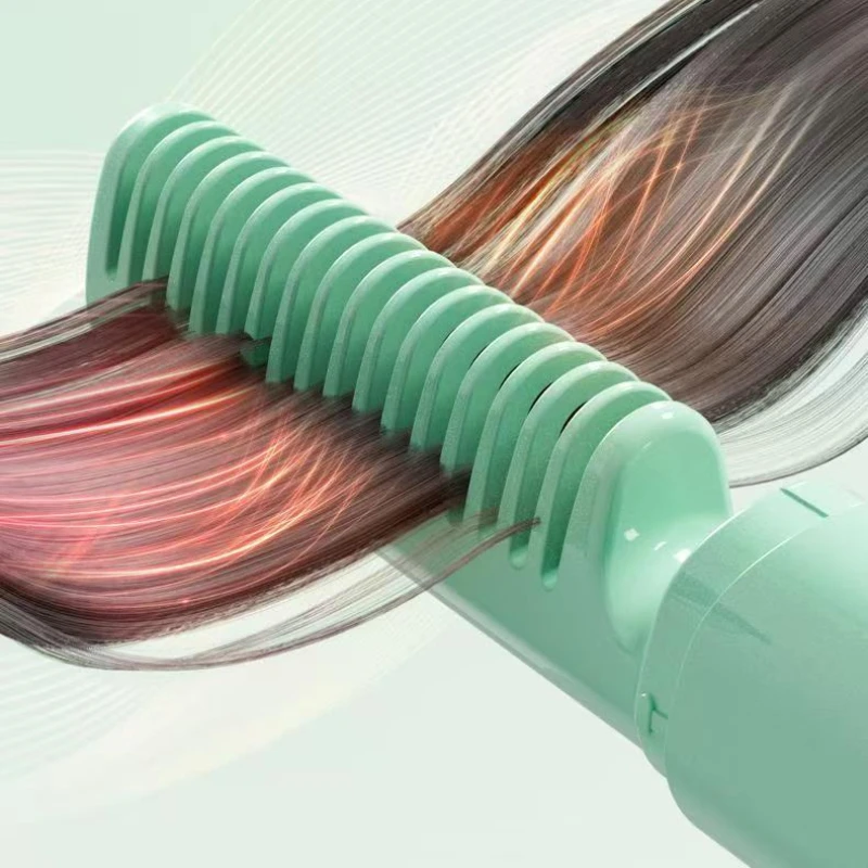 Portable Wireless Electric Heating Hair Combs Straight Curly Negative Ion Hot Straightener Comb Home Travel Women Styling Tools
