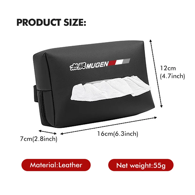혼다 어코드, 핏, 시티, 베젤, 무겐, 레전드 Si, RR, 인사이트, 시티용 차량용 티슈 박스 커버, 시트 백걸이형 티슈 보관 케이스