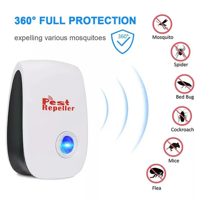 Szúnyoggyilkos-A Mosquito Killer Elektronikus Többcélú Ultrahangos Kártevőirtó Utasítsa El A Patkány Egér Visszataszító Rágcsáló Hibáját - Image 3