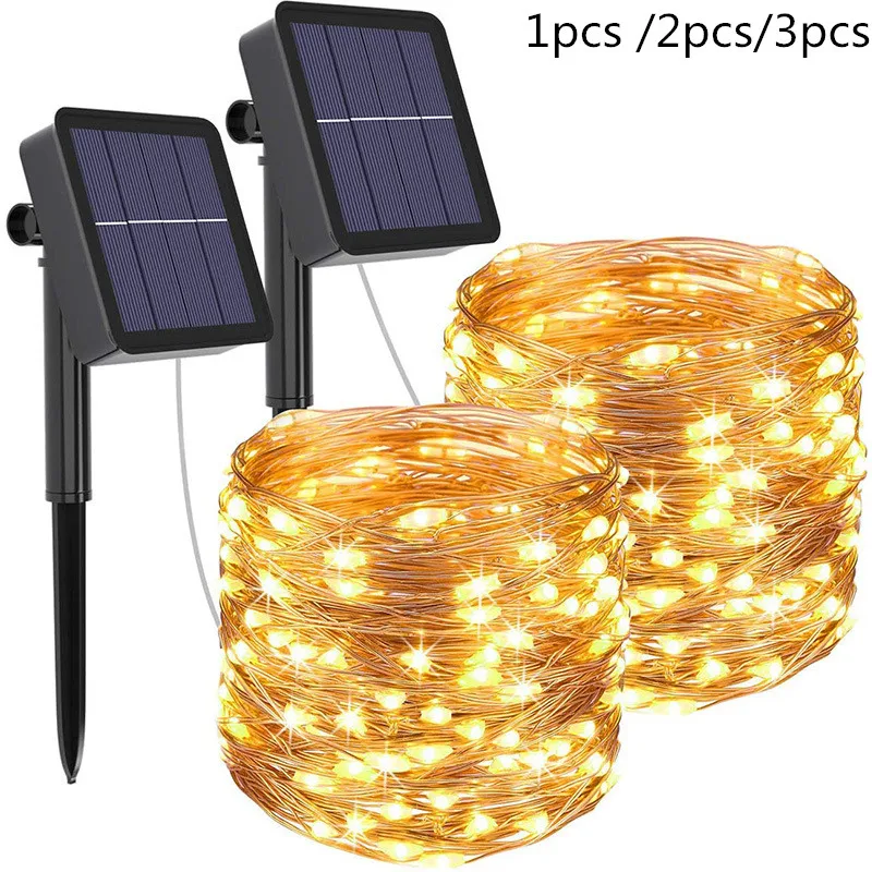 

LED Solar Light Outdoor Waterproof Fairy Garland String Lights Christmas Lights Garden Solar Lamp Decoration 7/12/22/32 M