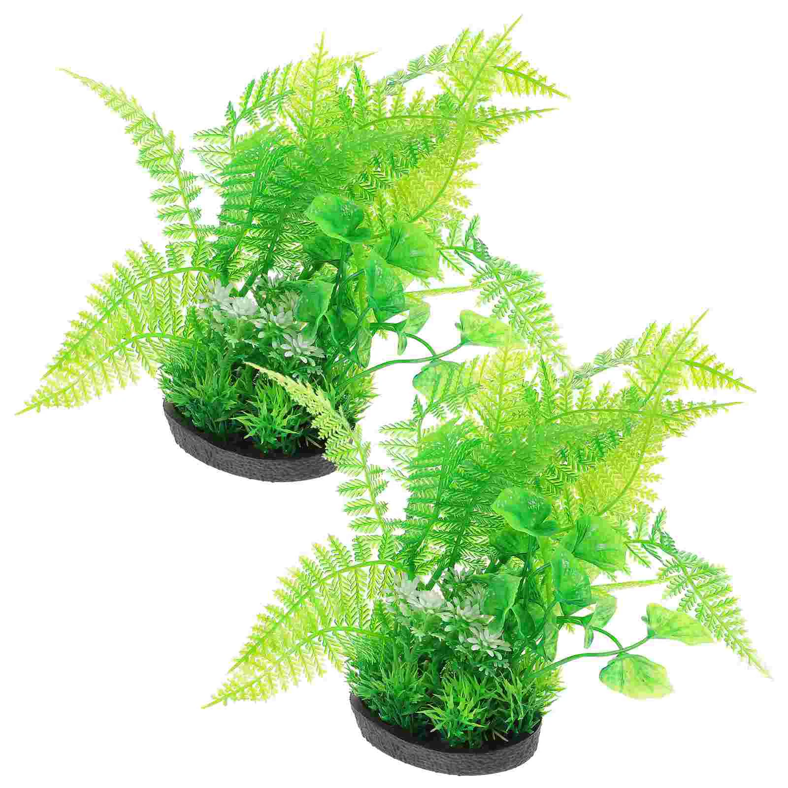 

2 Pcs Aquarium Plant Decoration Fish Tank Decorations Beautyouu Plants Plastic