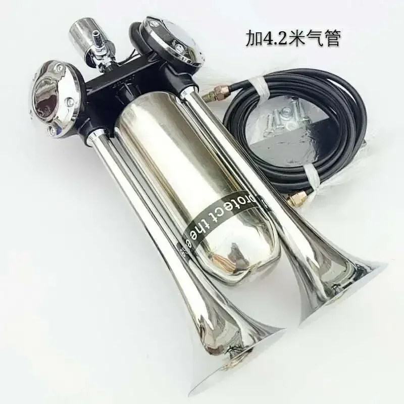 내구성이 뛰어난 송신기 연속 귀 보호 에어혼 12V24V 에어 저장 탱크 포함 초강력 승용차 트럭 개조 A