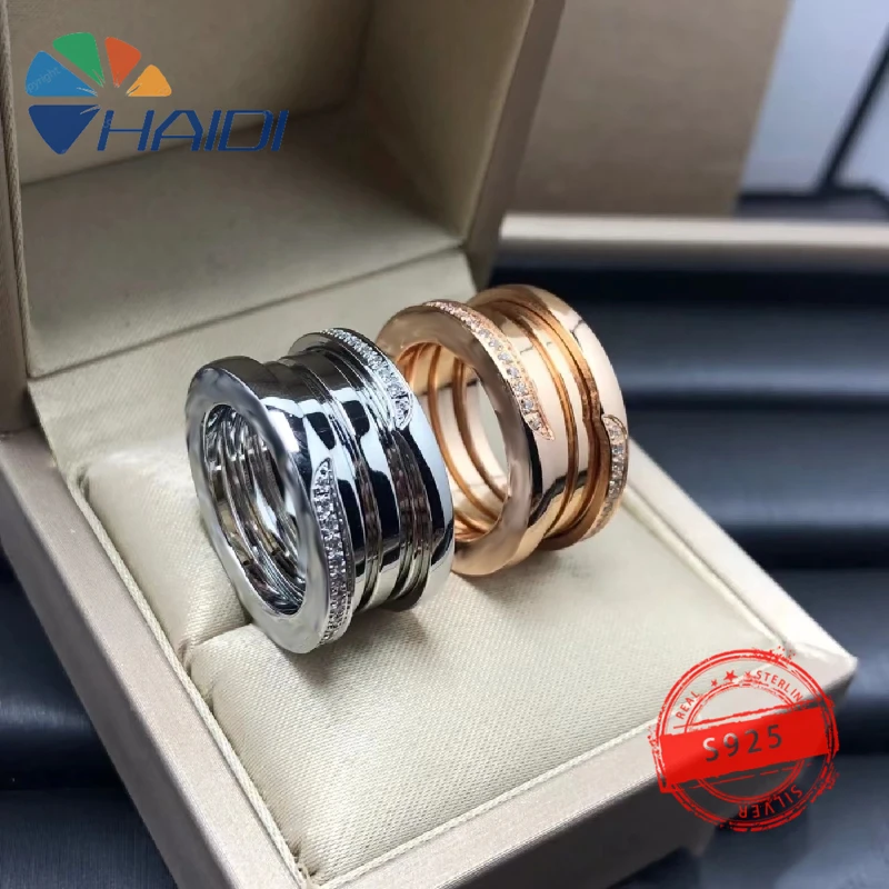 

Hot selling S925 minimalist rose gold angle diamond jewelry women's ring Valentine's Day gift