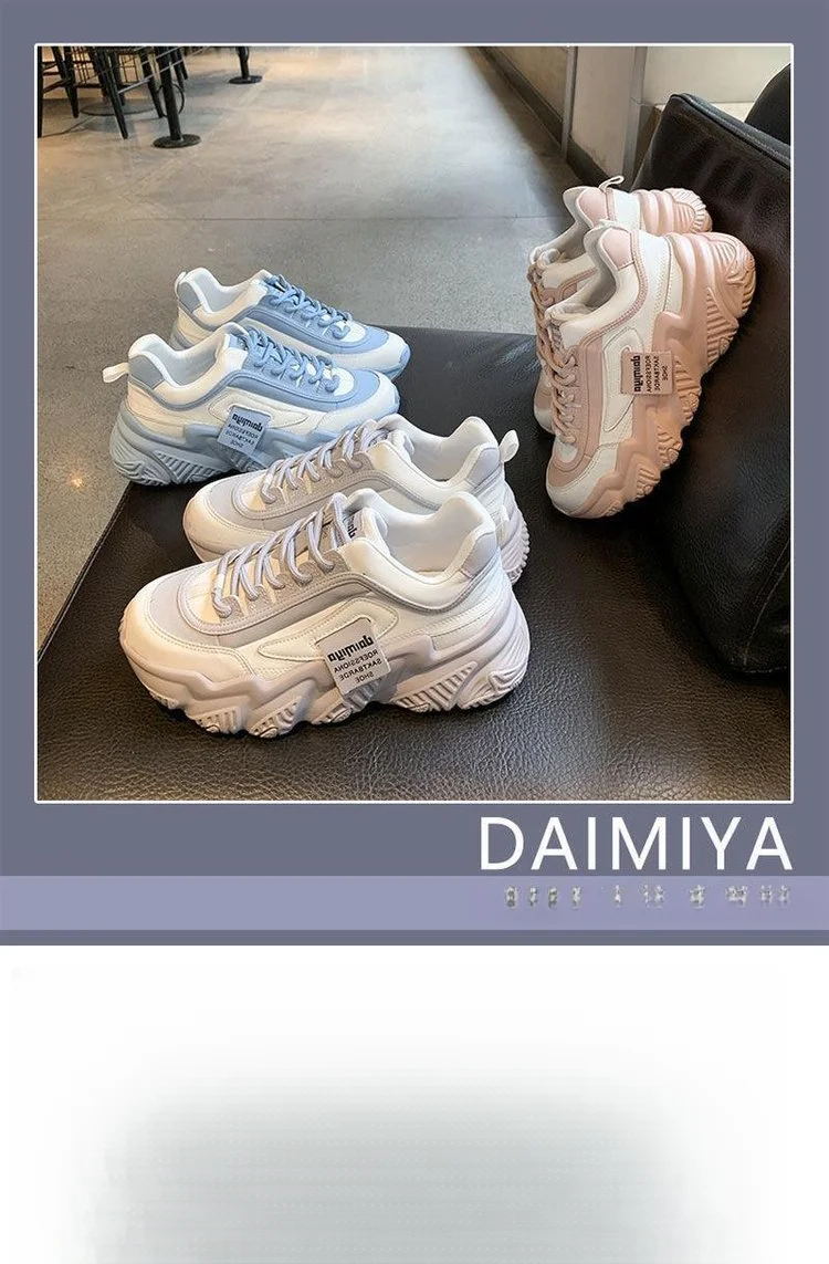 Platform Flad Kvinde Grøn Casual Trainers Dame Chunky Sneakers Damesko_voghion.com