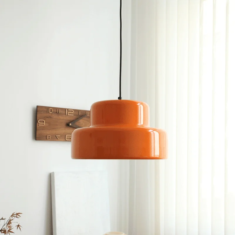 Bauhaus Vintage Orange Chandeliers 