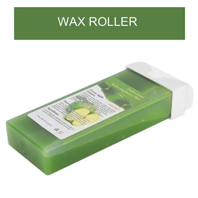 Professional Depilatory Heater Wax Roller Hair Removal Refillable Depilatory Wax Home Hair Roller Hair Remover Salon Supply100g