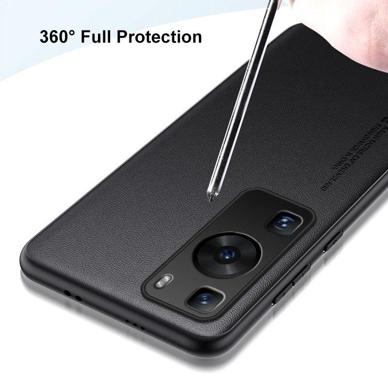 Luxury PU Leather Shockproof Phone Case - Full Protection Back Cover