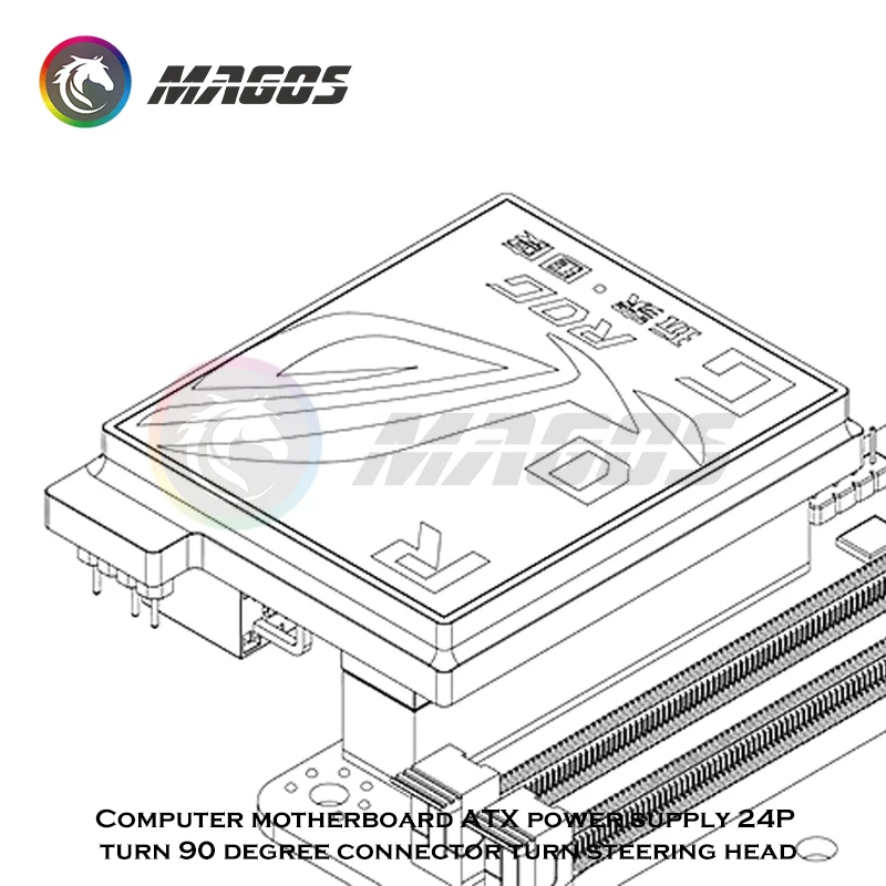 Atx Psu Conector de Transferência com Logotipo Personalizado Faça Você Mesmo Montagem Mod Peças Crença Padrão 5v Argb - Imagem 2