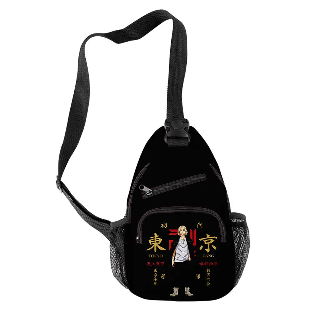Youthful Anime Tokyo Revengers Boys/Girls 3D Print Chest Bags Oxford Waterproof Sports Crossbody Travel Bag Shoulder Bags