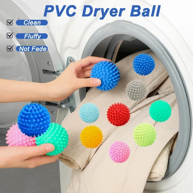Laundry Ball 4/2Pcs Magic Reusable Anti-Winding Drying Fabric Softener for Washing Machine